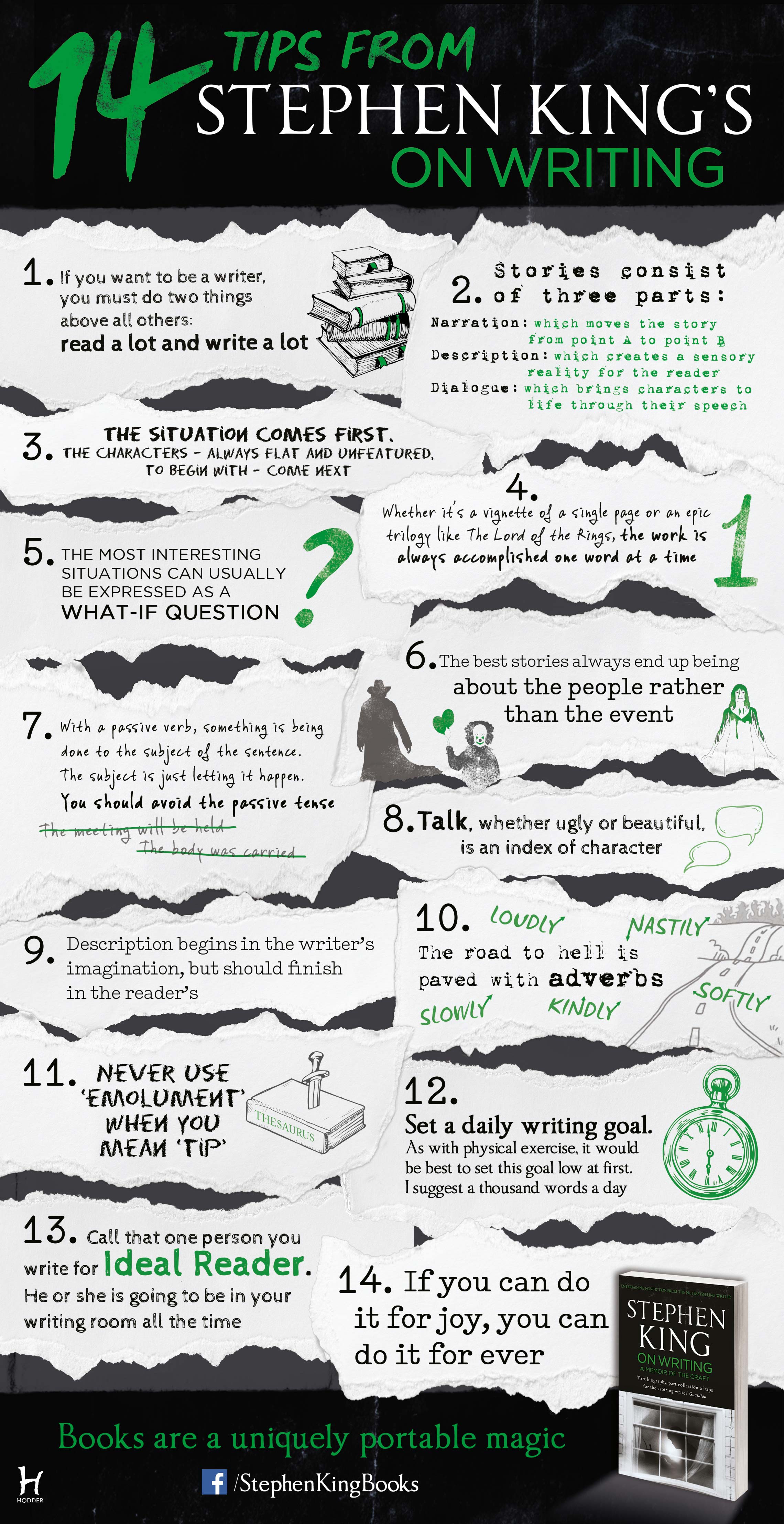 14 Tips From Stephen King’s On Writing 14 Tips From Stephen King’s On Writing