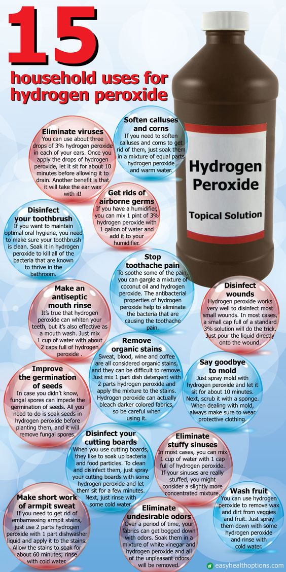 15 Household Uses For Hydrogen Peroxide - Infographic Facts